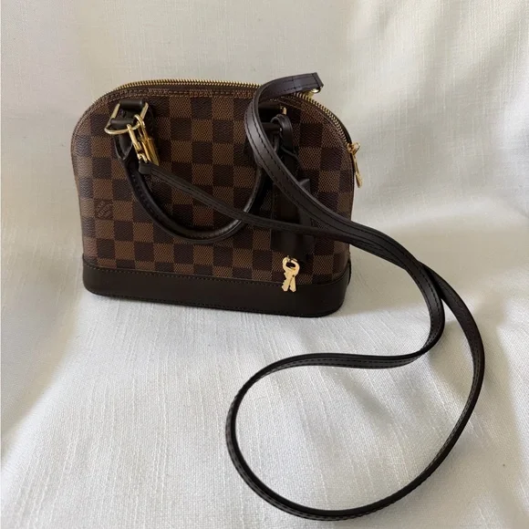Louis Vuitton Brown Damier Ebene Alma BB Top Handle Satchel - Picture 4 of 4